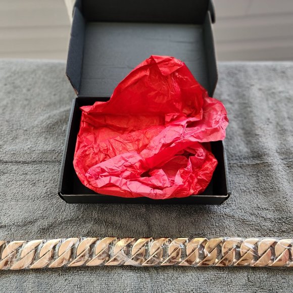 Rose Gold cubanCuban Link Dog Collar - Picture 7 of 11